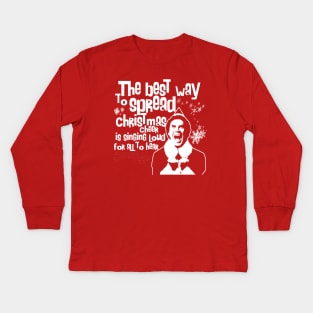 Buddy's Christmas Cheer Kids Long Sleeve T-Shirt